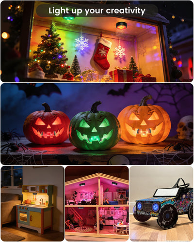 TECOMLIGHT showing bright and dim settings to illustrate smooth dimming