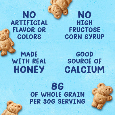 Teddy Grahams galletas trituradas usadas como base para postre casero