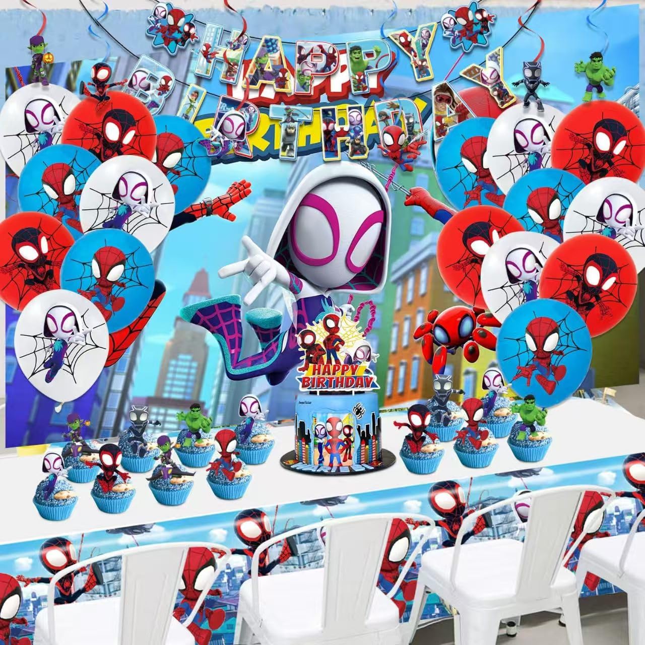 Telifor detalle del topper de pastel Spidey realzando la presentación