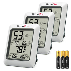 TempPro TempAir front display showing temperature humidity and wellness icon for quick comfort checks
