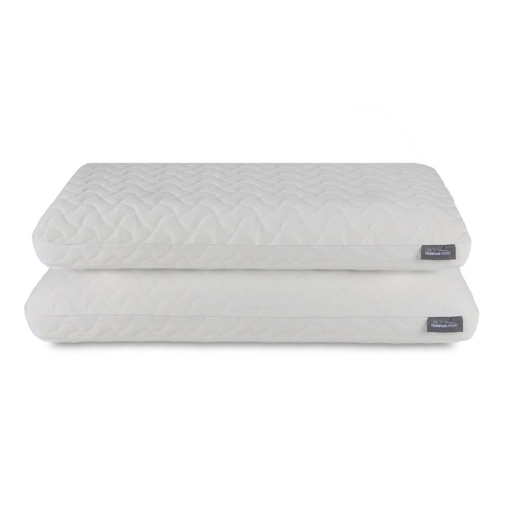 Tempur-Pedic pillow pack front view showing two pillows and brand comfort