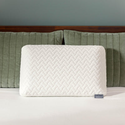 Tempur-Pedic two pillows on mattress showing matching support for couples