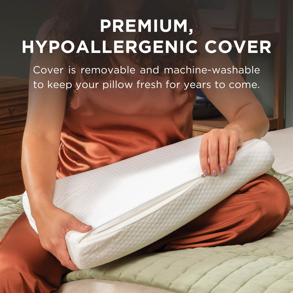 Tempur-Pedic in a styled bedroom with white bedding suggesting premium comfort setup
