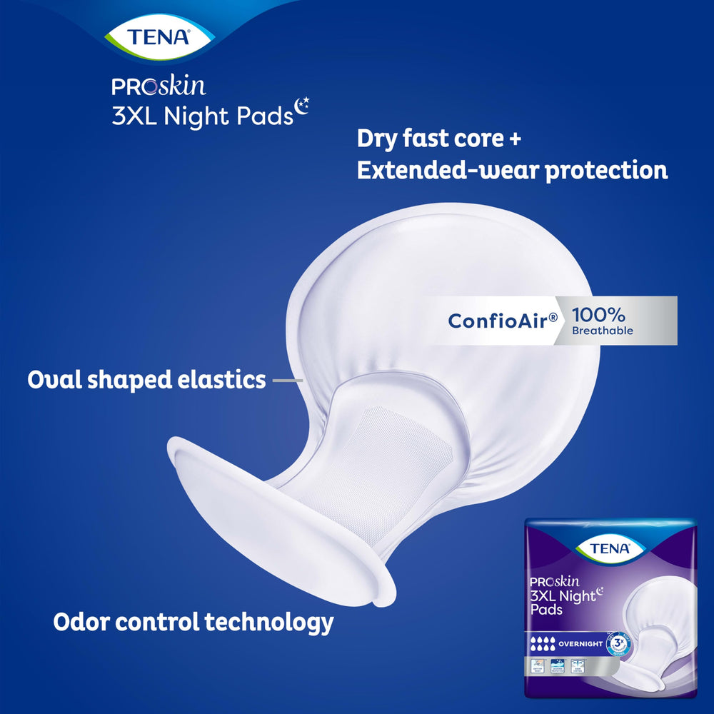 TENA protector en uso nocturno ofreciendo comodidad y control de fugas