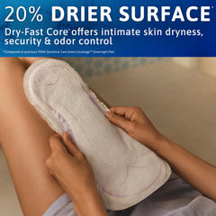 TENA corte del núcleo absorbente Dry‑Fast que retiene la humedad