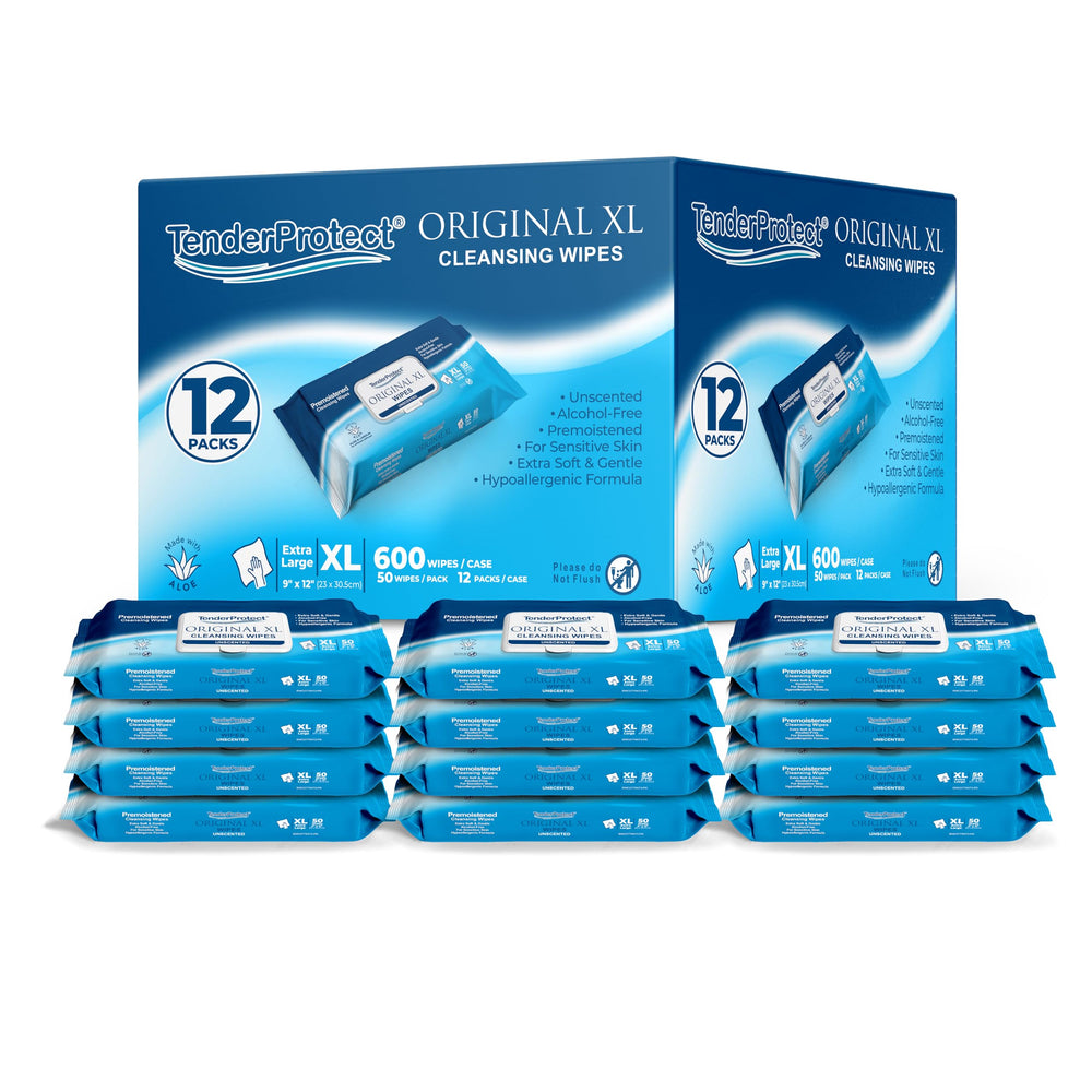 TenderProtect presentación frontal con 12 paquetes, visibilidad clara del producto y facilidad
