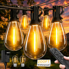 Tenmiro front packaging showing full 200ft string lights and key features