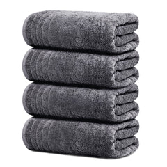 Tens Towels vista frontal del paquete gris oscuro mostrando las cuatro toallas, versátil y ahorrativa