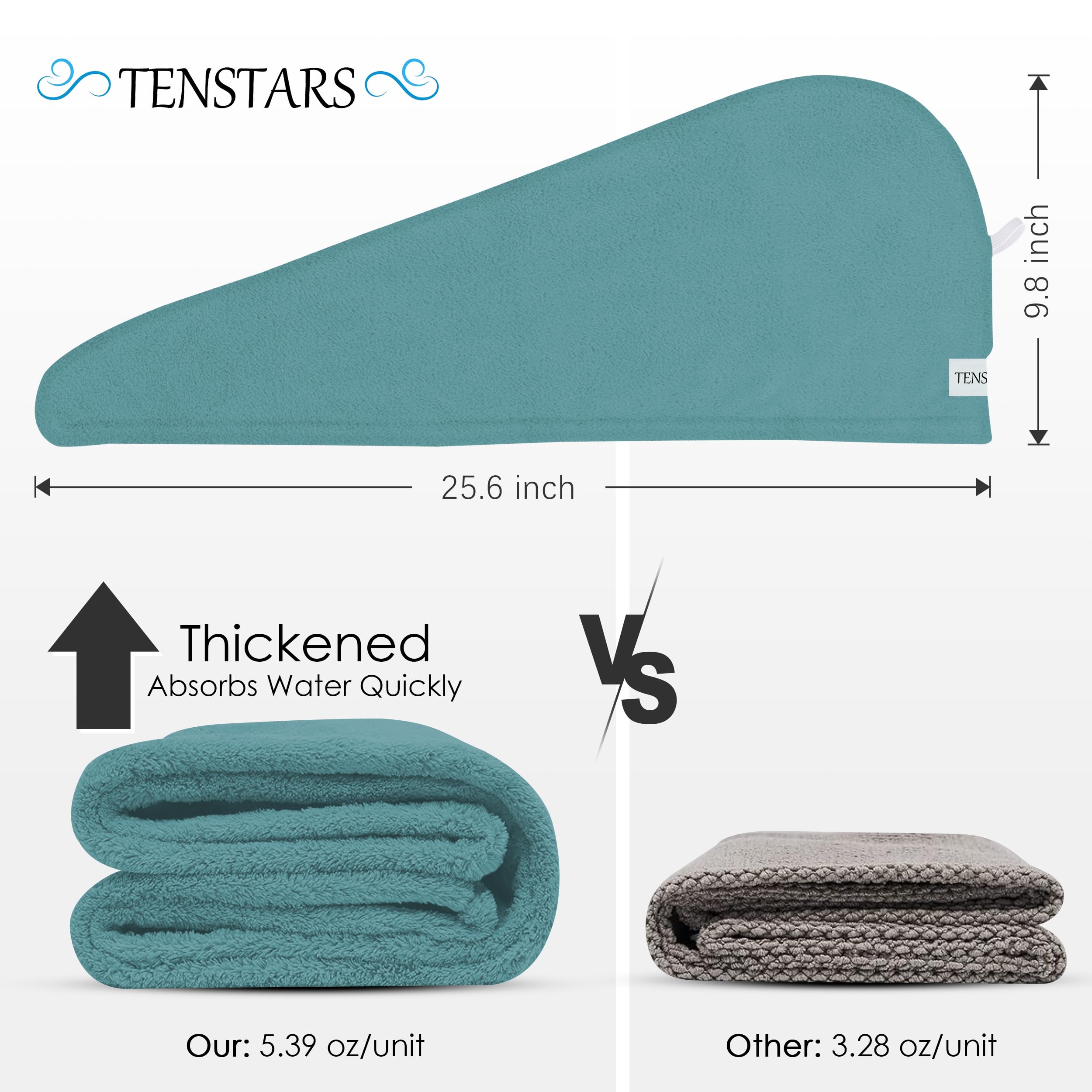 TENSTARS primer plano textura de microfibra absorbente y suave