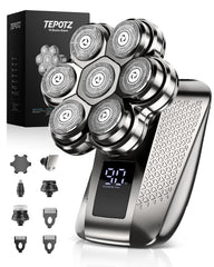 TEPOTZ front view showing satin gunmetal finish and ergonomic grip for comfortable control