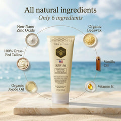 Terra Lotus with grass-fed tallow ingredient emphasizing nourishing vitamins