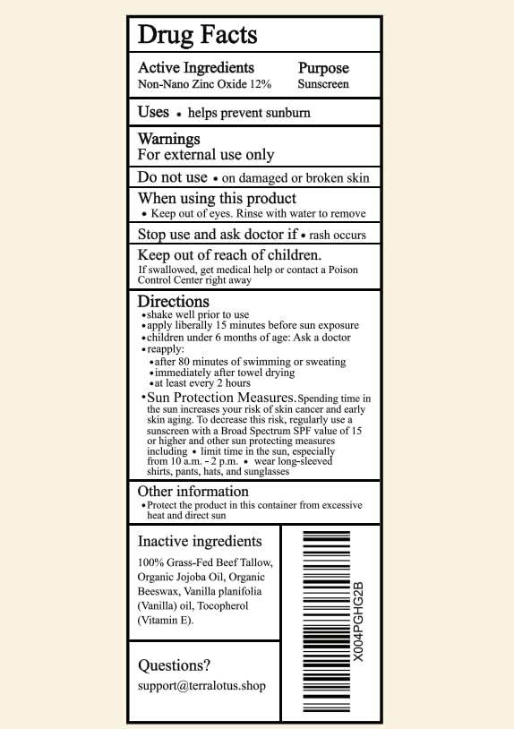 Terra Lotus non-nano zinc oxide powder close-up highlighting mineral defense