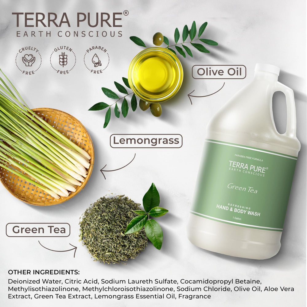 Terra Pure uso en dispensador de pared para recarga rápida y ordenada