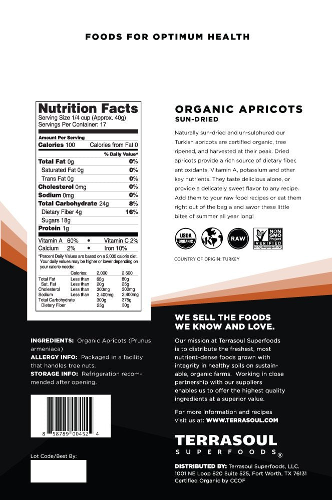 Terrasoul Superfoods textura cercana de albaricoque mostrando jugosidad y masticabilidad