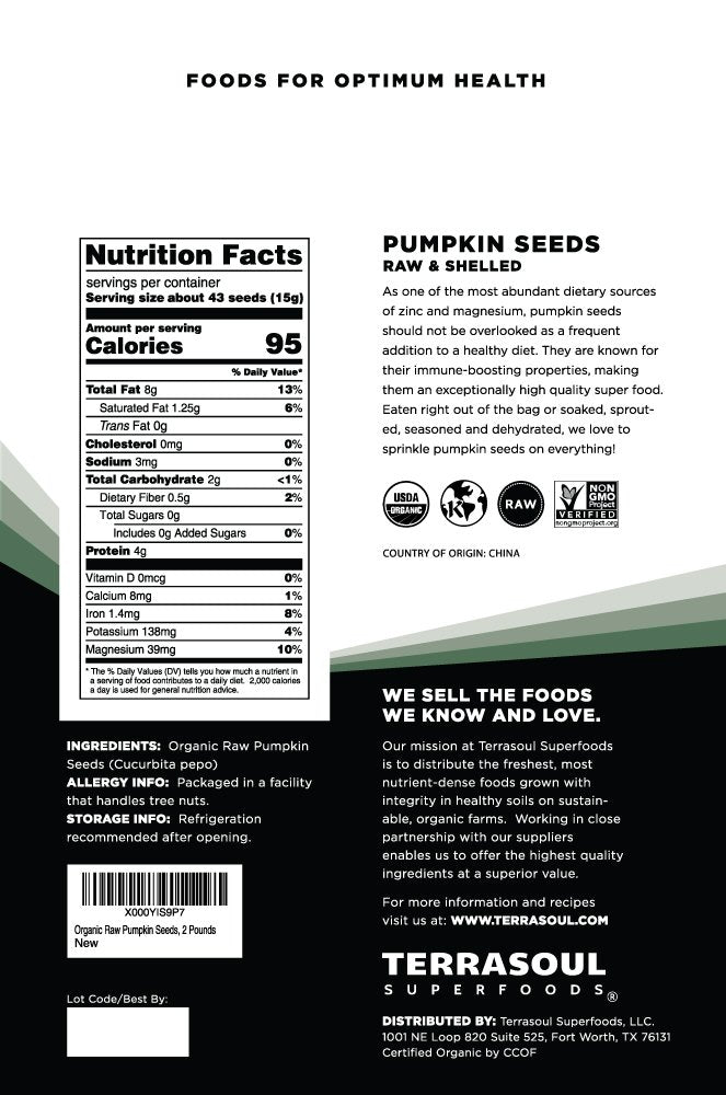 Terrasoul Superfoods close-up of raw pumpkin seed texture highlighting freshness