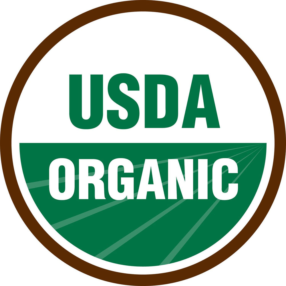 Etiqueta Terrasoul Superfoods con certificación USDA y Non-GMO, confianza en calidad