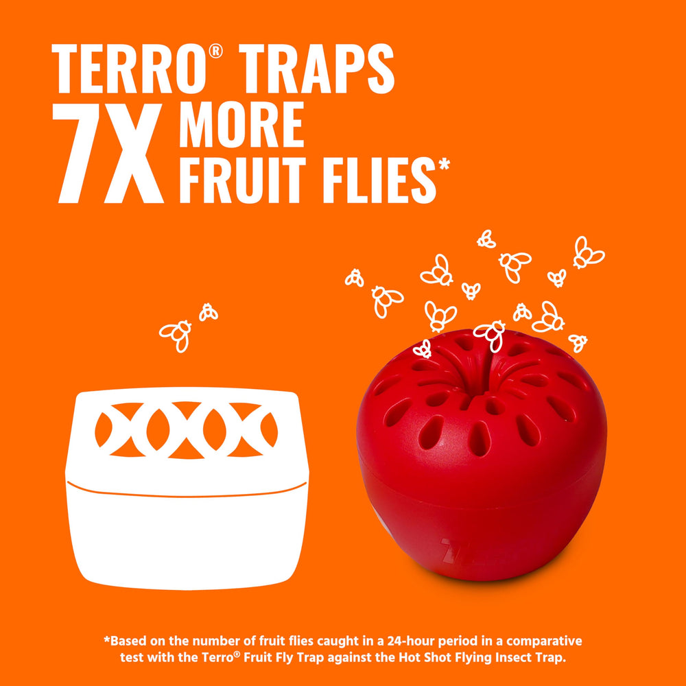 TERRO detalle del líquido cebo que atrae moscas de la fruta de forma eficaz