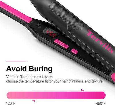 Terviiix detalle de la placa cerámica tourmalina que reduce frizz y sella cutícula