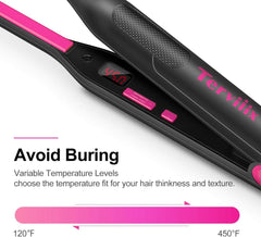 Terviiix detalle de la placa cerámica tourmalina que reduce frizz y sella cutícula