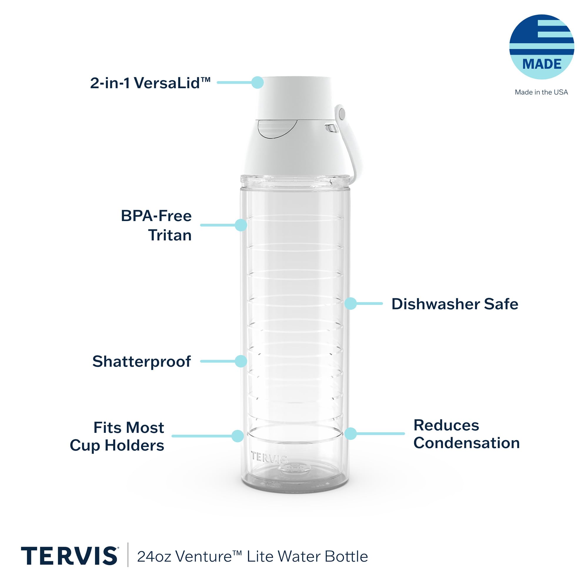 Tervis image of interchangeable chug and straw spouts for drinking options
