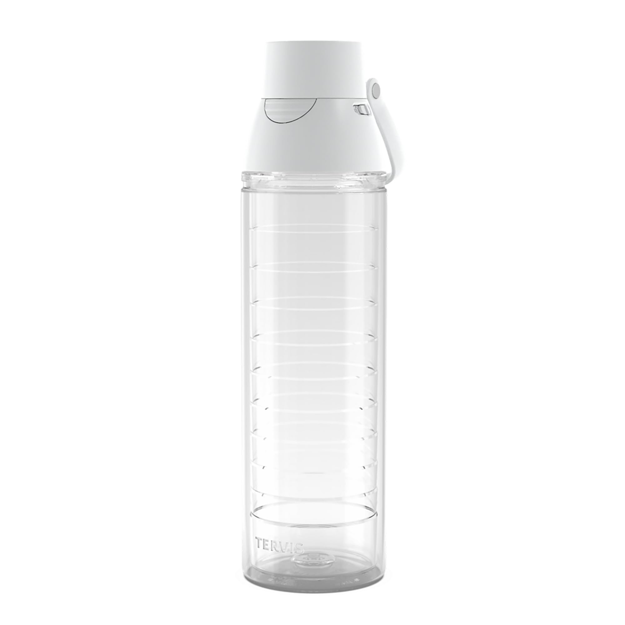 Tervis close-up of lid detail highlighting push-button and safety lock