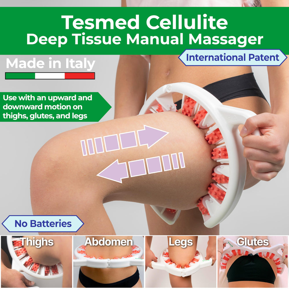 TESMED primer plano de los rodillos que muestra acción triple beneficiosa