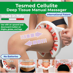 TESMED primer plano de los rodillos que muestra acción triple beneficiosa