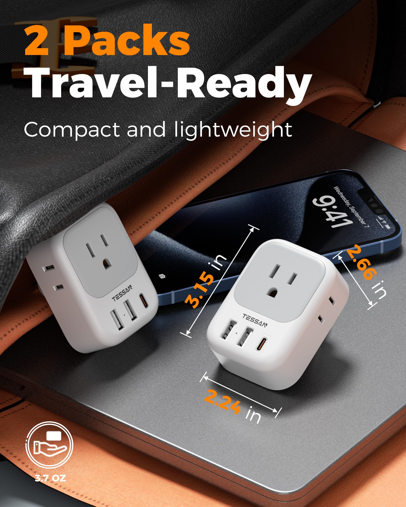 TESSAN adaptador conectado a enchufe tipo N de pared brasileña, compatibilidad garantizada