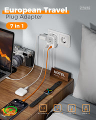 TESSAN adaptador al lado de un teléfono para comparar tamaño y facilidad de transporte