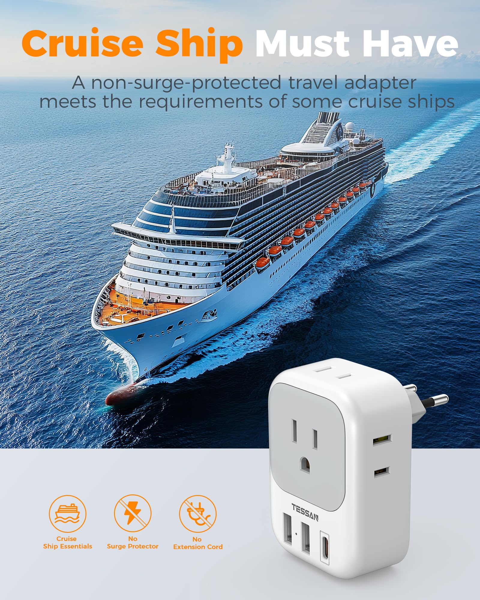 TESSAN two-pack in retail packaging, convenient spare for group travel