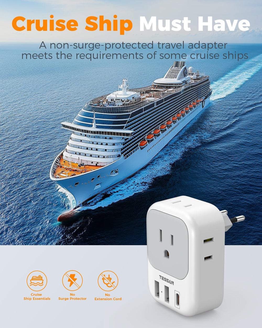 TESSAN two-pack in retail packaging, convenient spare for group travel