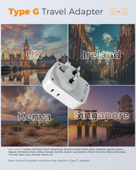 TESSAN close-up of four US-style outlets demonstrating space-saving functionality