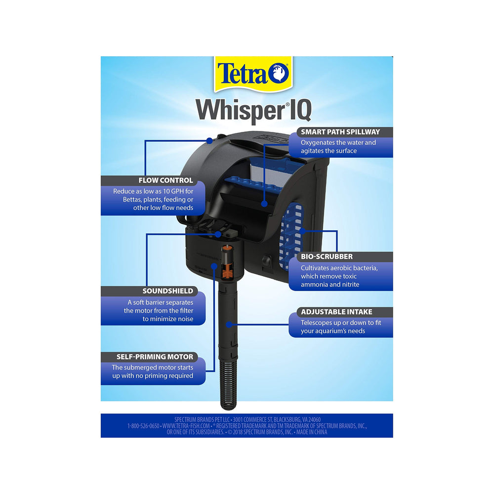 Tetra Whisper IQ smart-path spillway image enhancing surface agitation and oxygenation