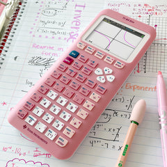 Texas Instruments TI-84 Evo screen with Python code displayed for learning programming