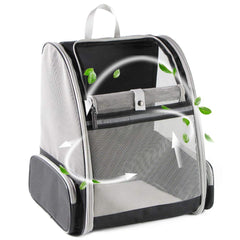 Texsens mochila frontal negra con burbuja visible y fácil transporte
