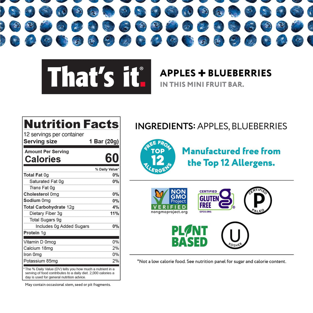 That's it. apple+mango mini bar held in hand to show compact size for portable snacking