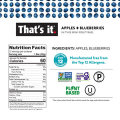 That's it. apple+mango mini bar held in hand to show compact size for portable snacking