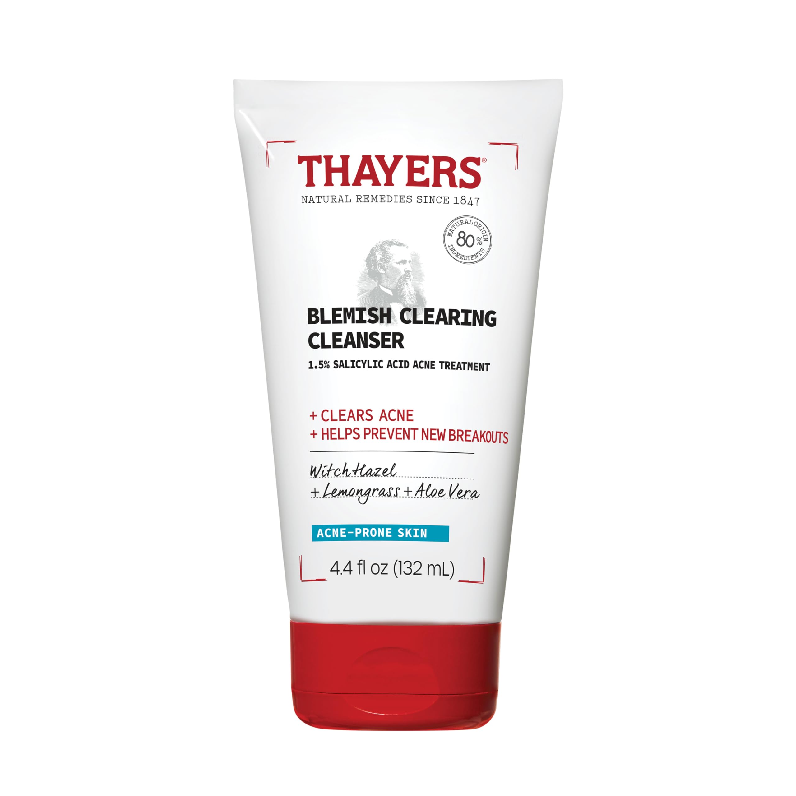 THAYERS vista frontal del envase mostrando diseño y beneficio limpiador