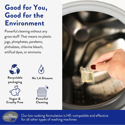 THE CLEAN PEOPLE cápsula en mano para mostrar tamaño y dosificación práctica