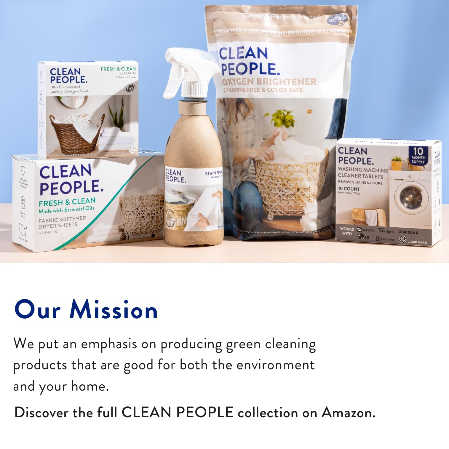 THE CLEAN PEOPLE botella en un entorno sostenible destacando envase reciclable y limpieza responsable