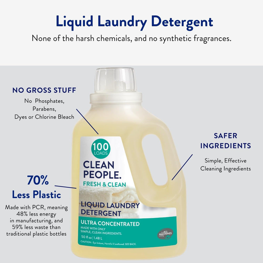 THE CLEAN PEOPLE etiqueta con ingredientes y beneficios para transparencia y confianza