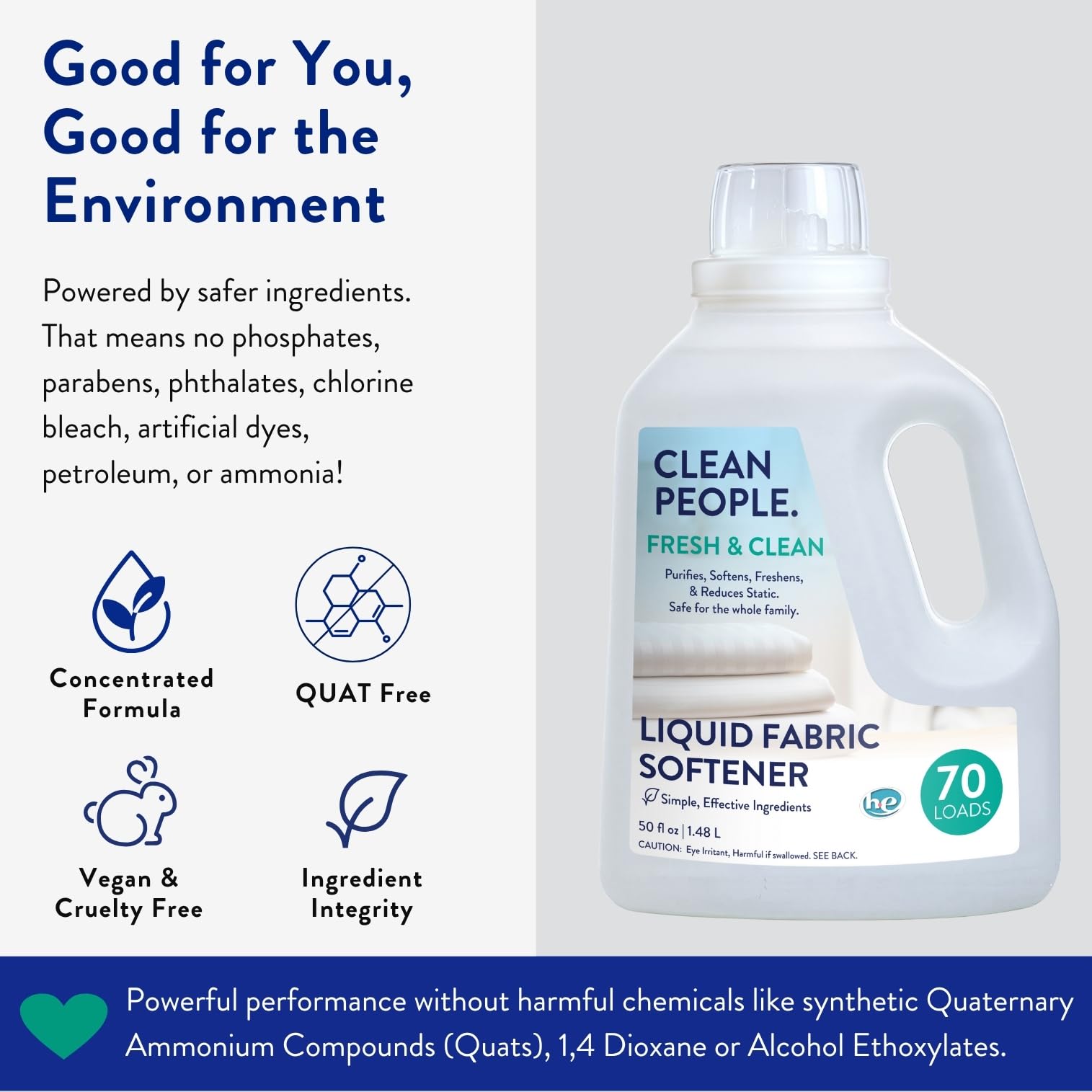 THE CLEAN PEOPLE etiqueta con ingredientes claros y sin parabenos