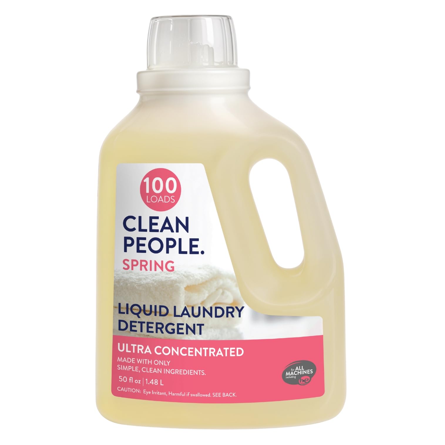 THE CLEAN PEOPLE front bottle showing label and recyclable logo benefits