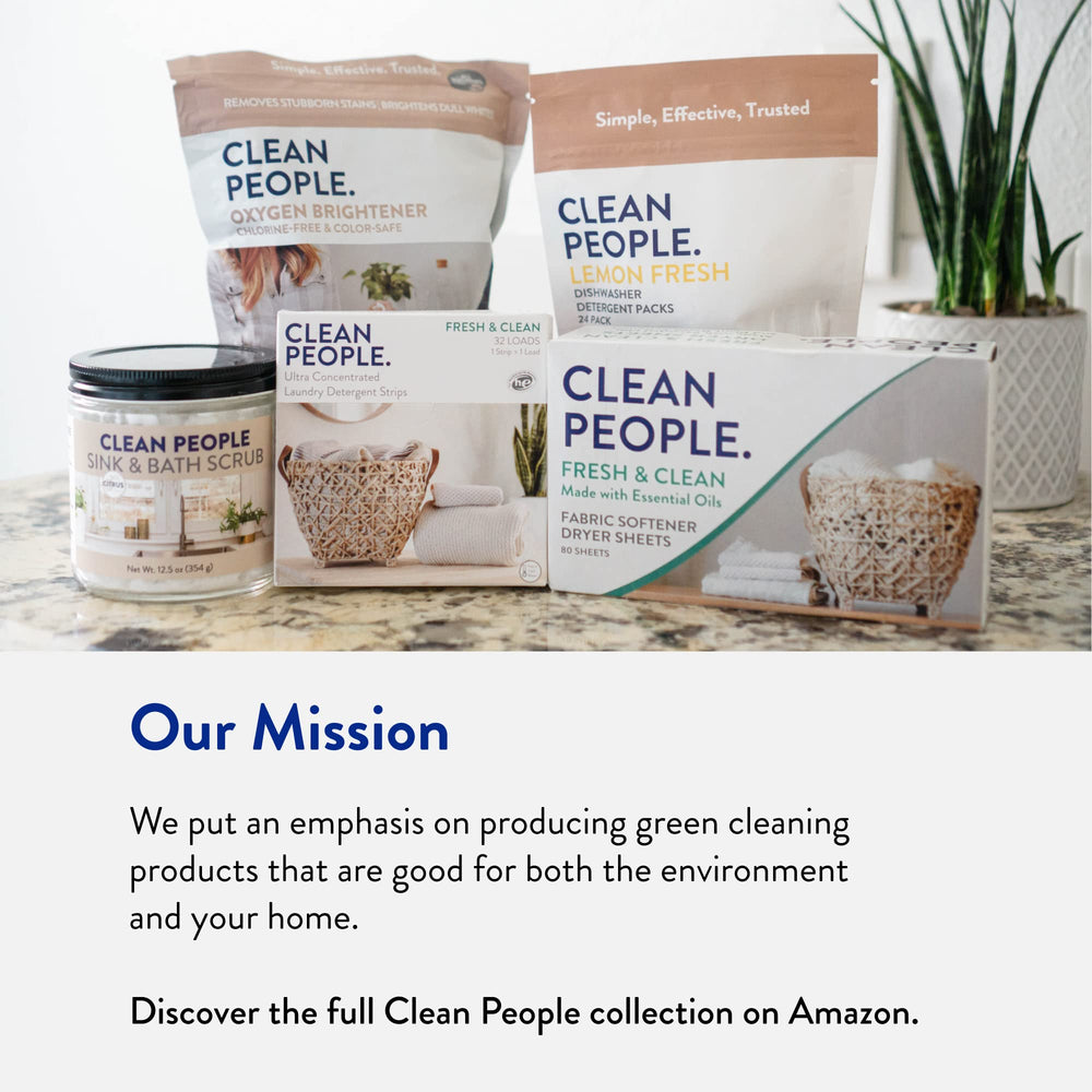 THE CLEAN PEOPLE in-laundry-room lifestyle scene showing easy use and storage