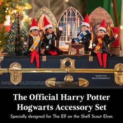 The Elf on the Shelf suéter y varita en uso, facilita escenas de lección imaginarias