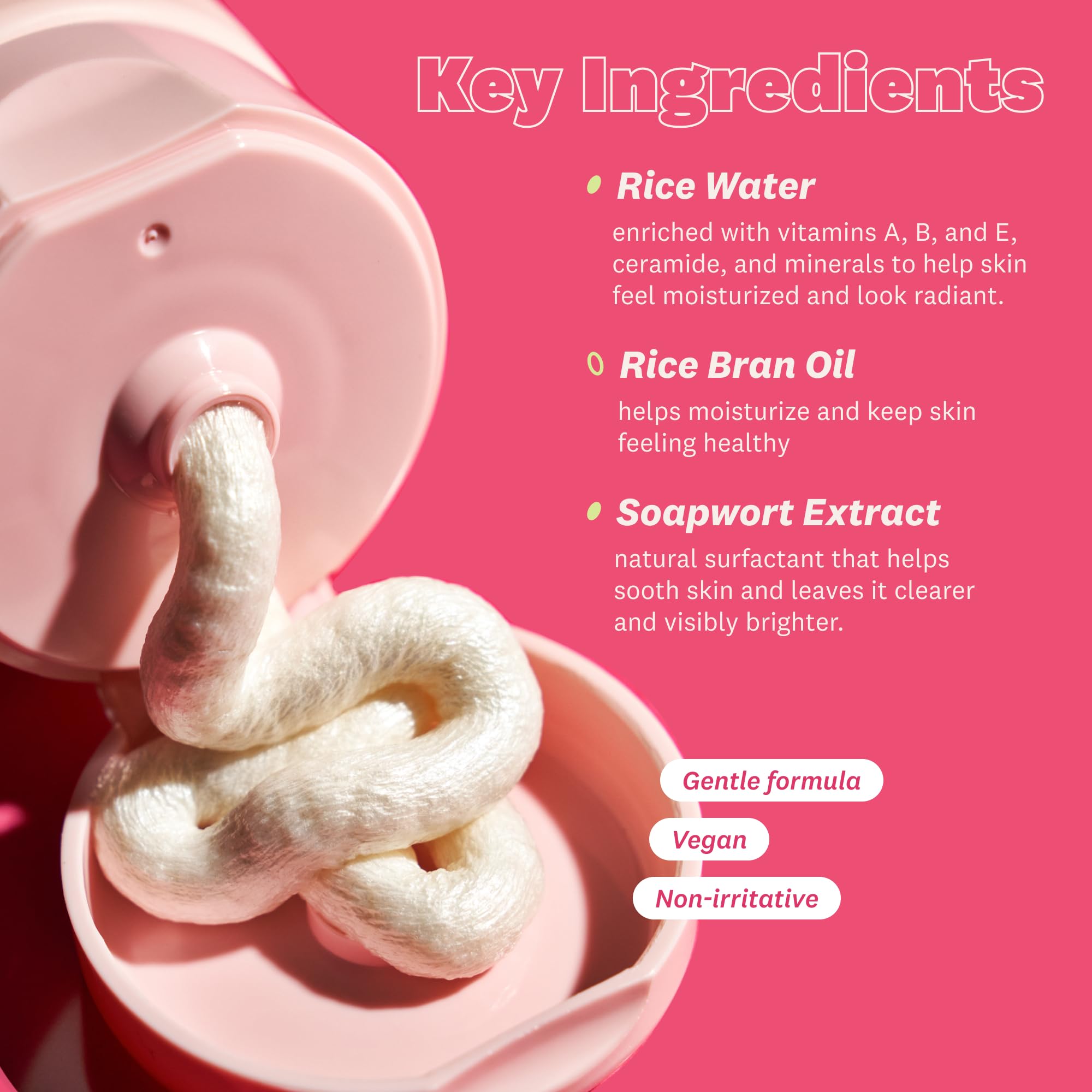 THE FACE SHOP extracto de arroz en primer plano aportando luminosidad