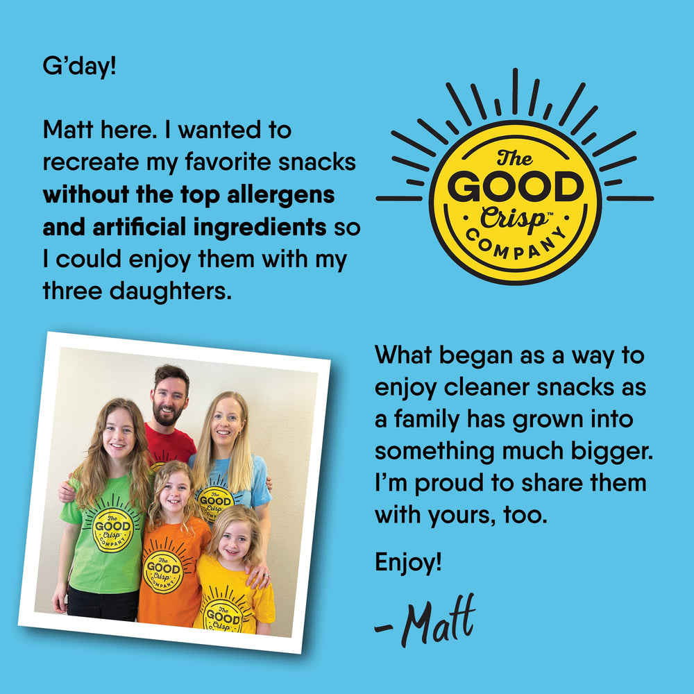 The Good Crisp Company mini can inside a lunchbox showing convenient kid-friendly snack