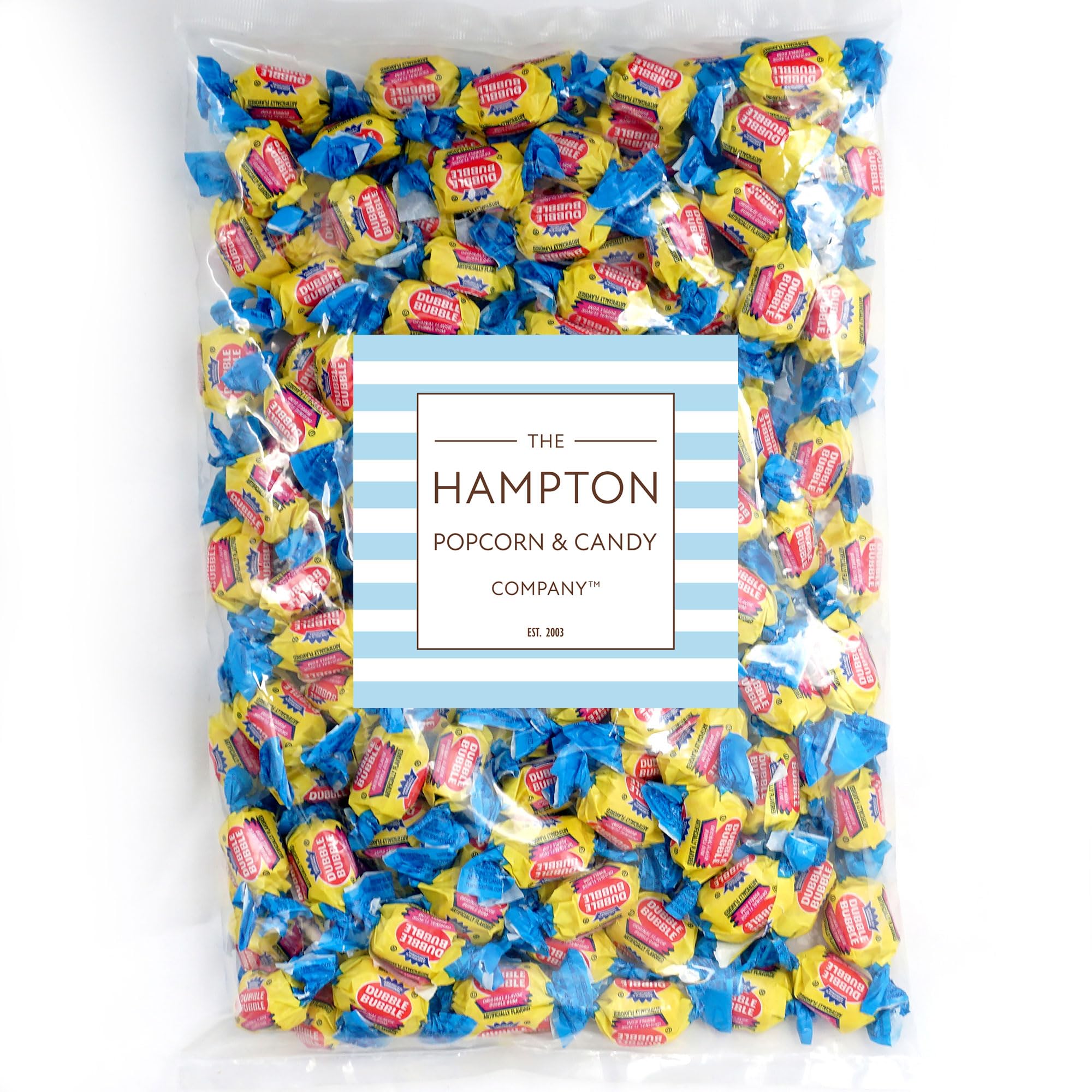The Hampton Popcorn Company detalle de chicle envuelto para higiene y reparto