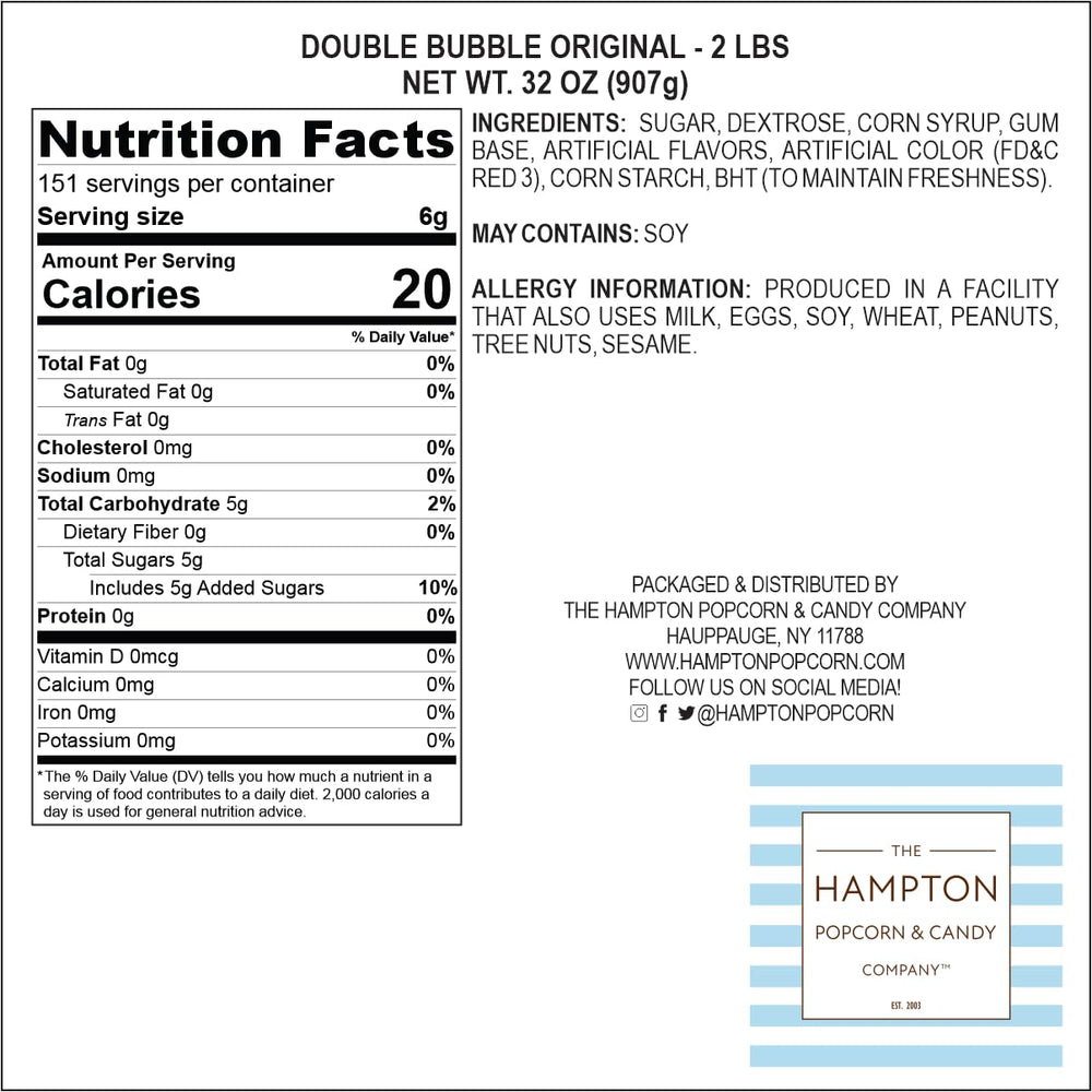 The Hampton Popcorn Company textura del chicle rosa que resalta elasticidad