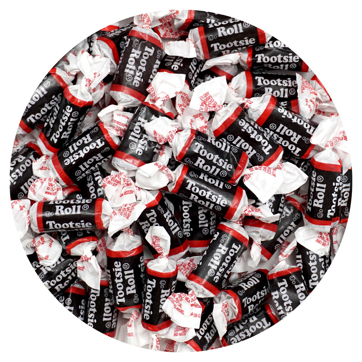 The Hampton Popcorn & Candy Company paquete frontal con Tootsie Roll Midgees práctico